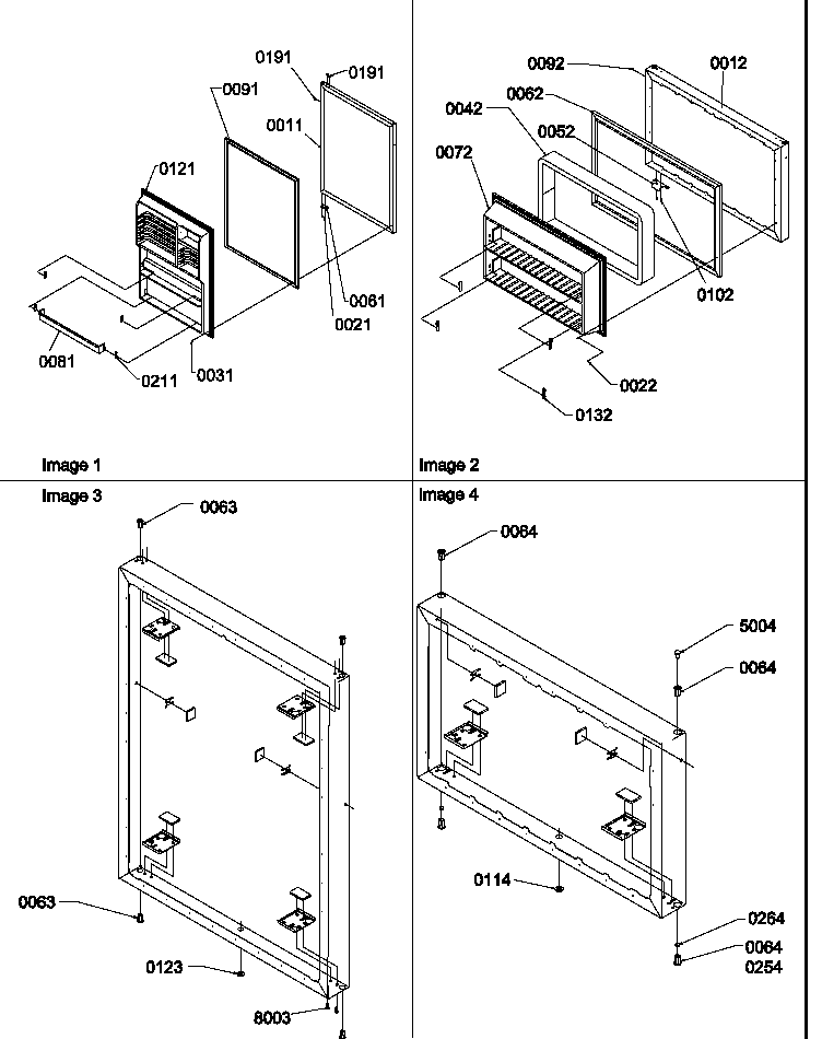 Amana TR21S4W-P1196106WW door assemblies diagram