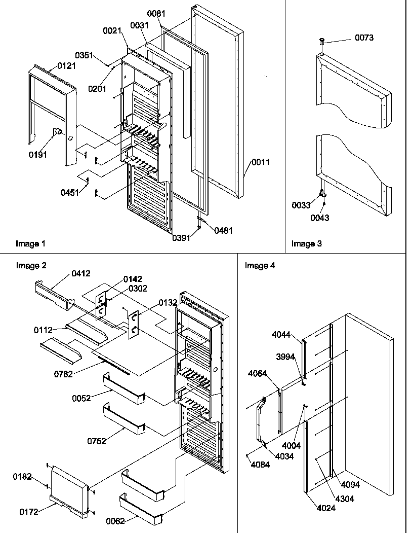 Amana SRD325S5L-P1199402WL refrigerator door diagram