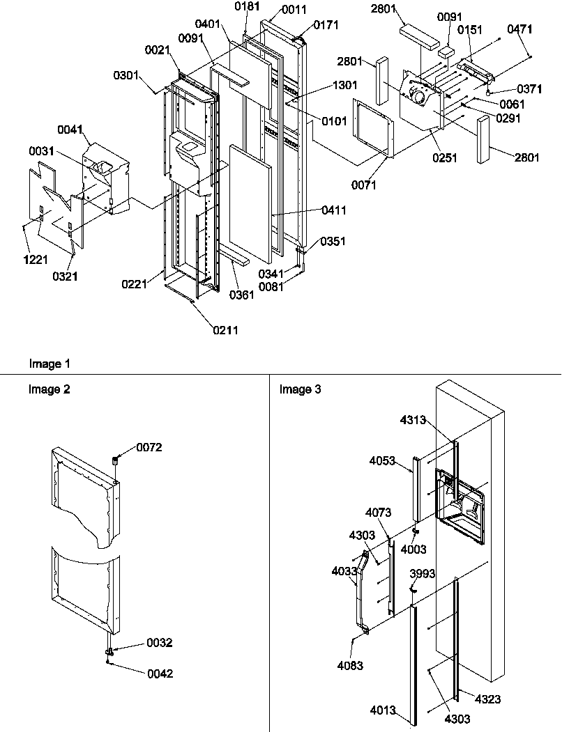 Amana SRD325S5L-P1199402WL freezer door diagram