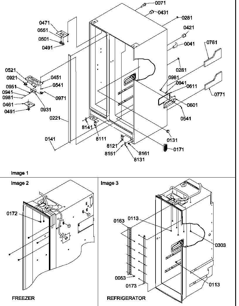 Amana SRD325S5L-P1199402WL cabinet parts diagram