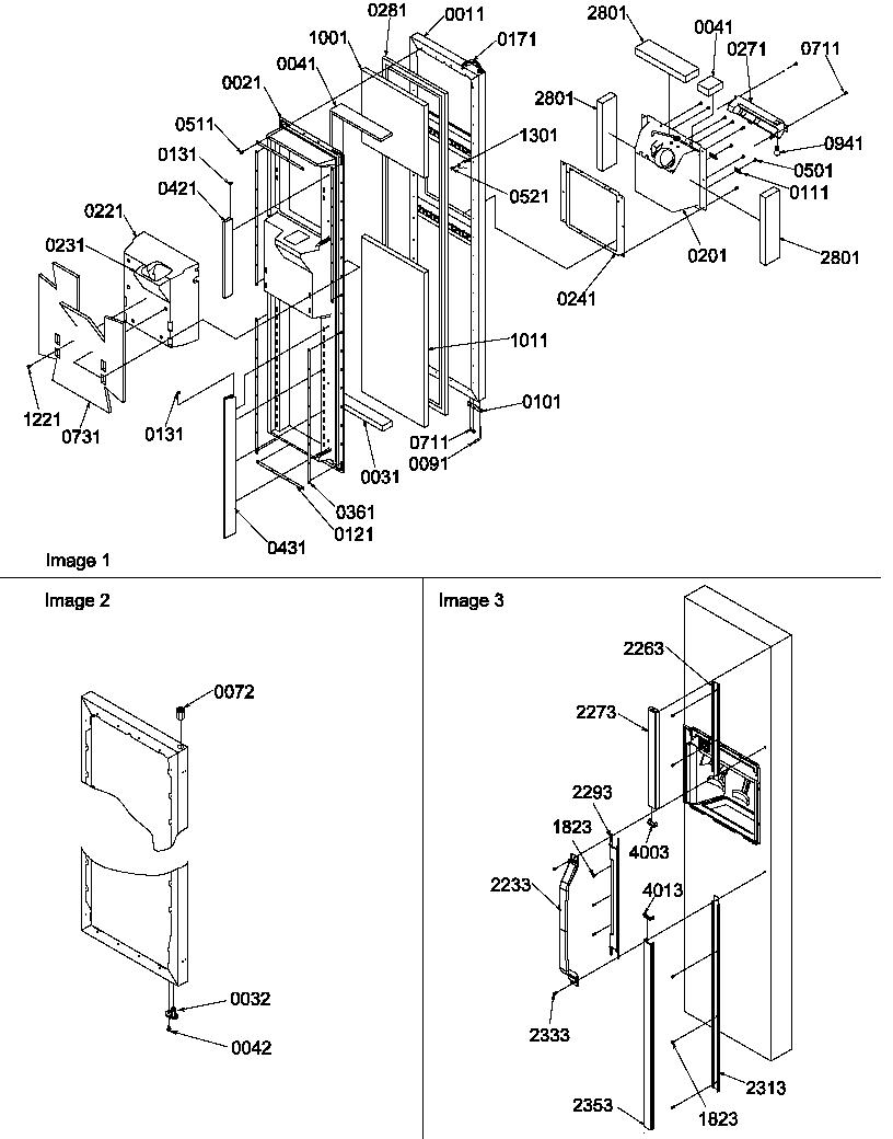 Amana SXD520SL-P1182402WL freezer door diagram