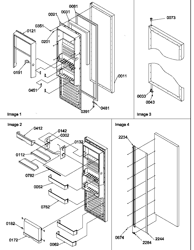 Amana SRD520SL-P1186302WL refrigerator door diagram