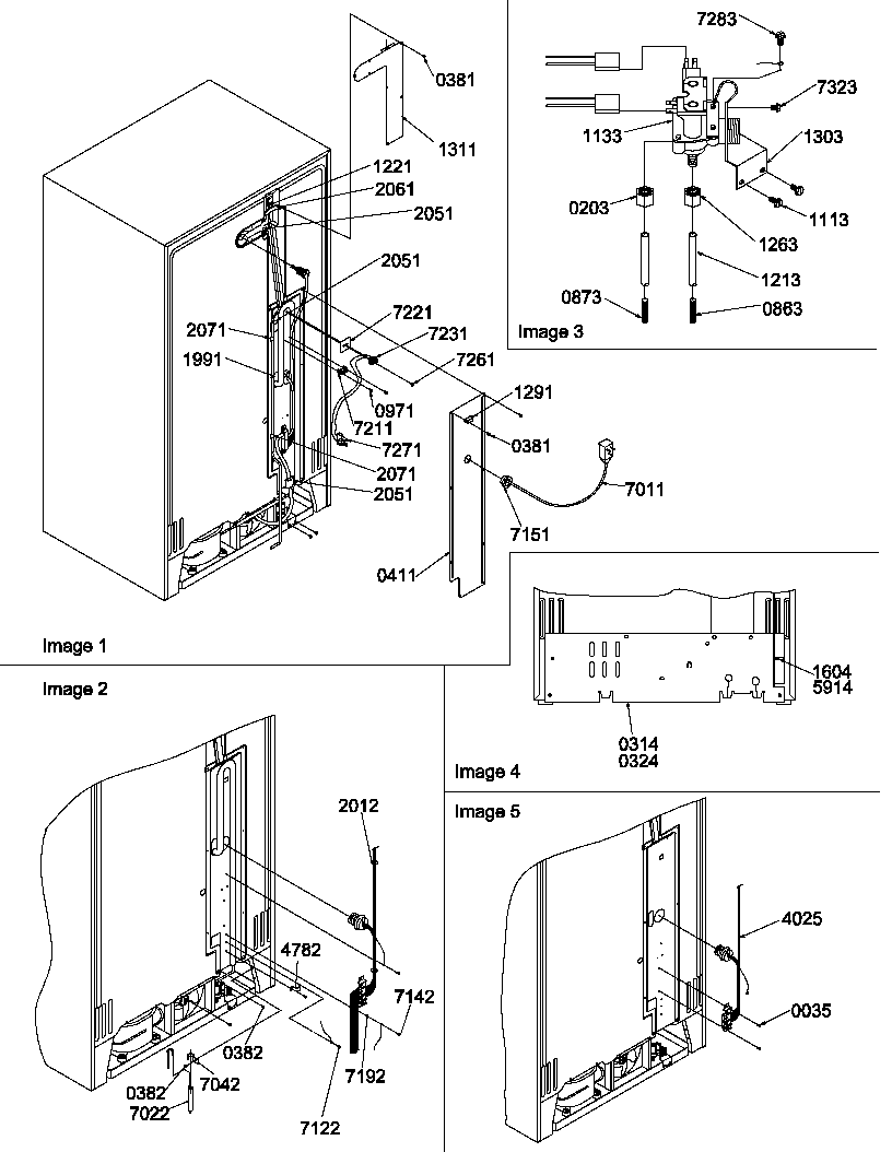 Amana SRD520SL-P1186302WL cabinet back diagram
