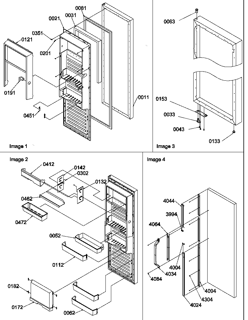 Amana SRD27S4L-P1190306WL refrigerator door diagram