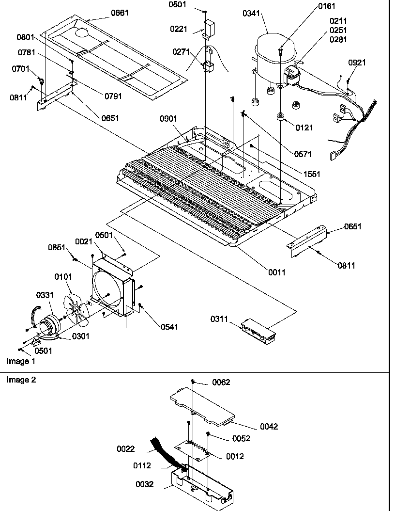 Amana SRD27S4L-P1190306WL machine compartment diagram