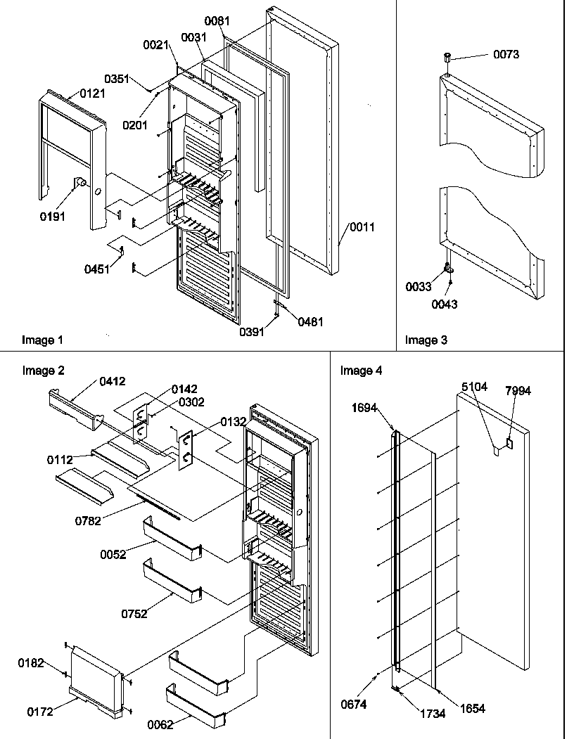 Amana SR520SW-P1183002WW refrigerator door diagram
