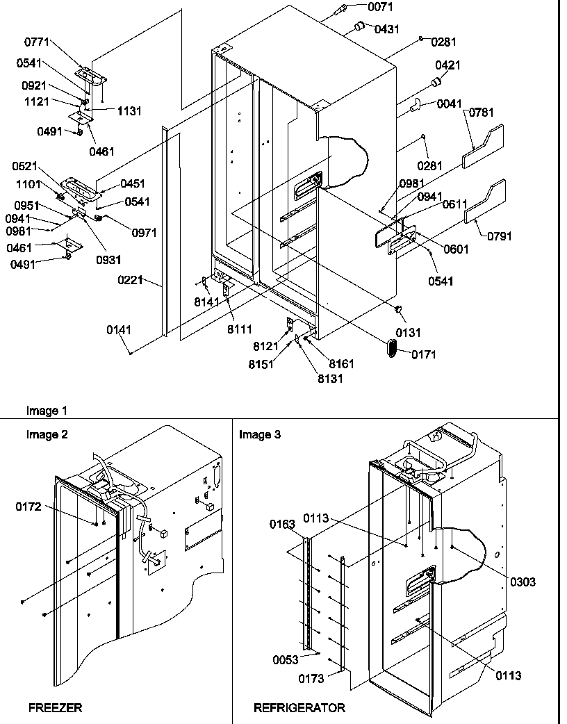 Amana SR520SW-P1183002WW cabinet parts diagram