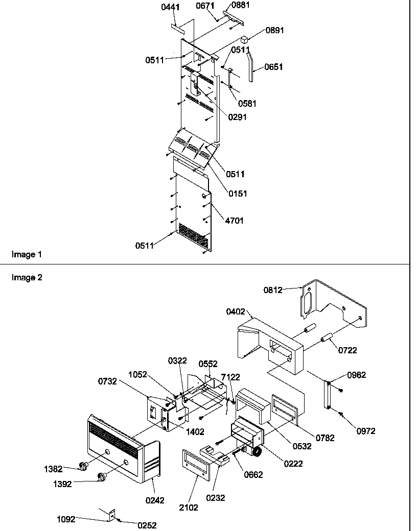 Amana SR520SW-P1183002WW control assy diagram