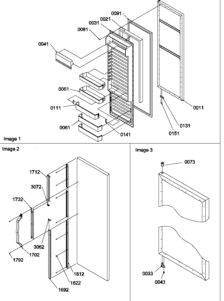 Amana SGD521SW-P1197103WW refrigerator door diagram