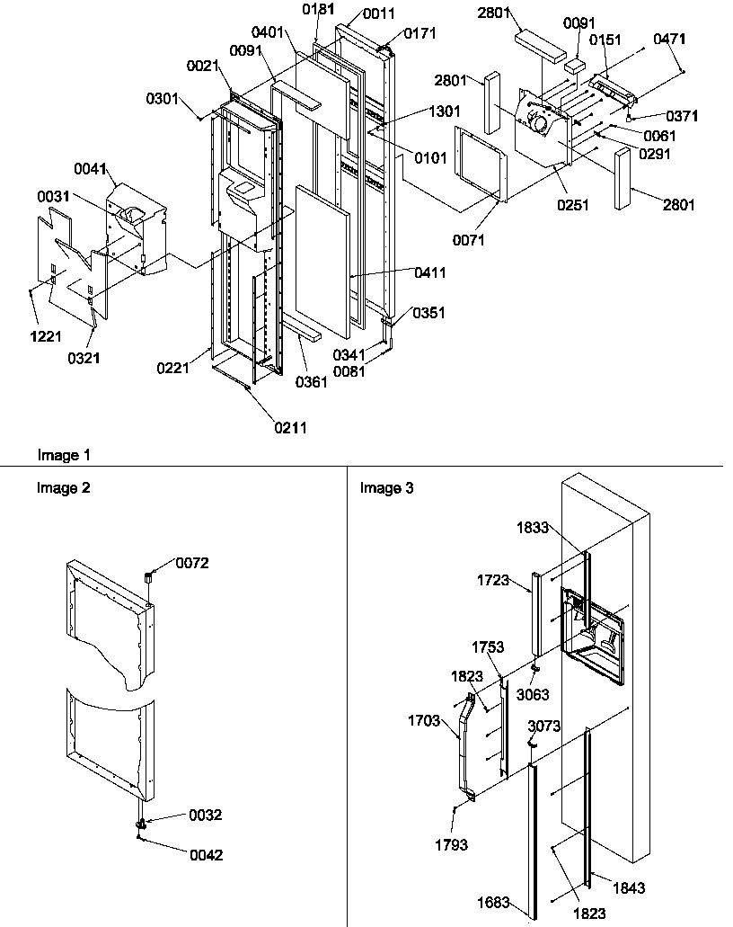 Amana SGD521SW-P1197103WW freezer door diagram