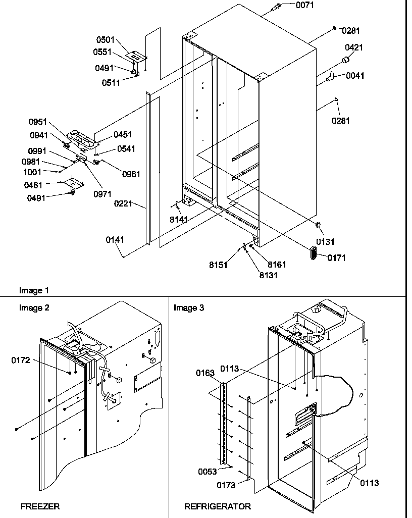 Amana SGD521SW-P1197103WW cabinet parts diagram