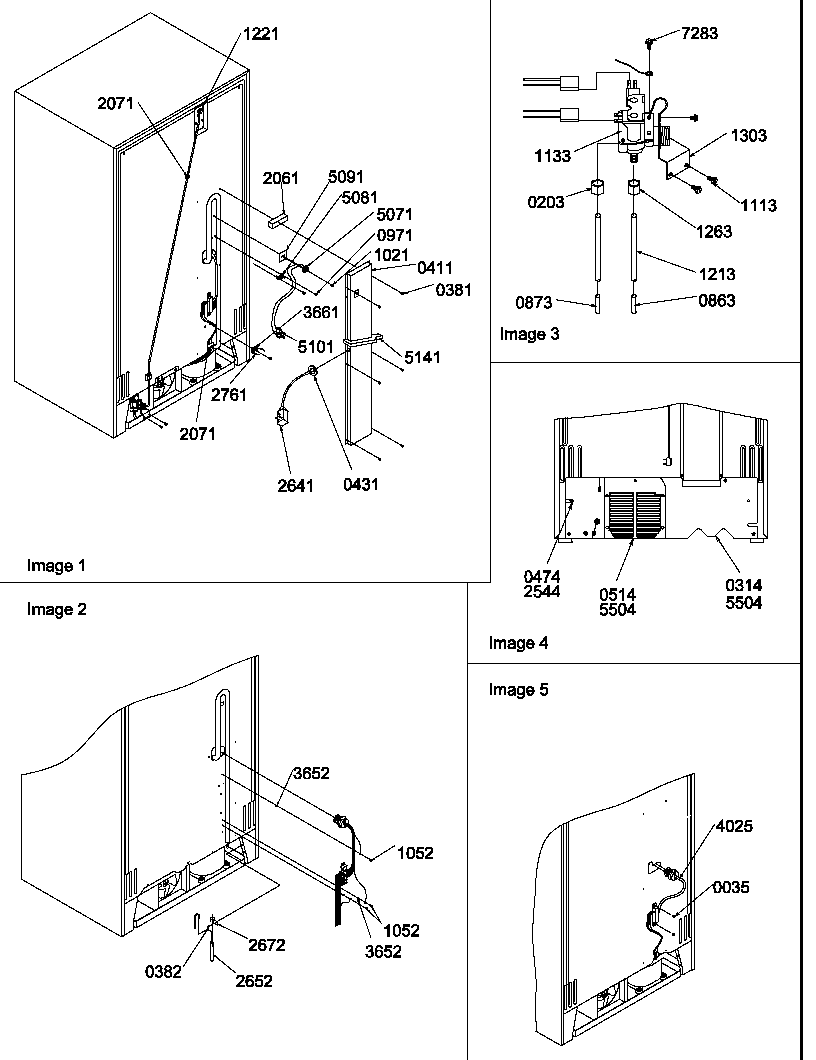Amana SGD521SW-P1197103WW cabinet back diagram
