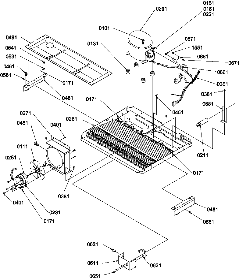 Amana SGD521SW-P1197103WW machine compartment diagram