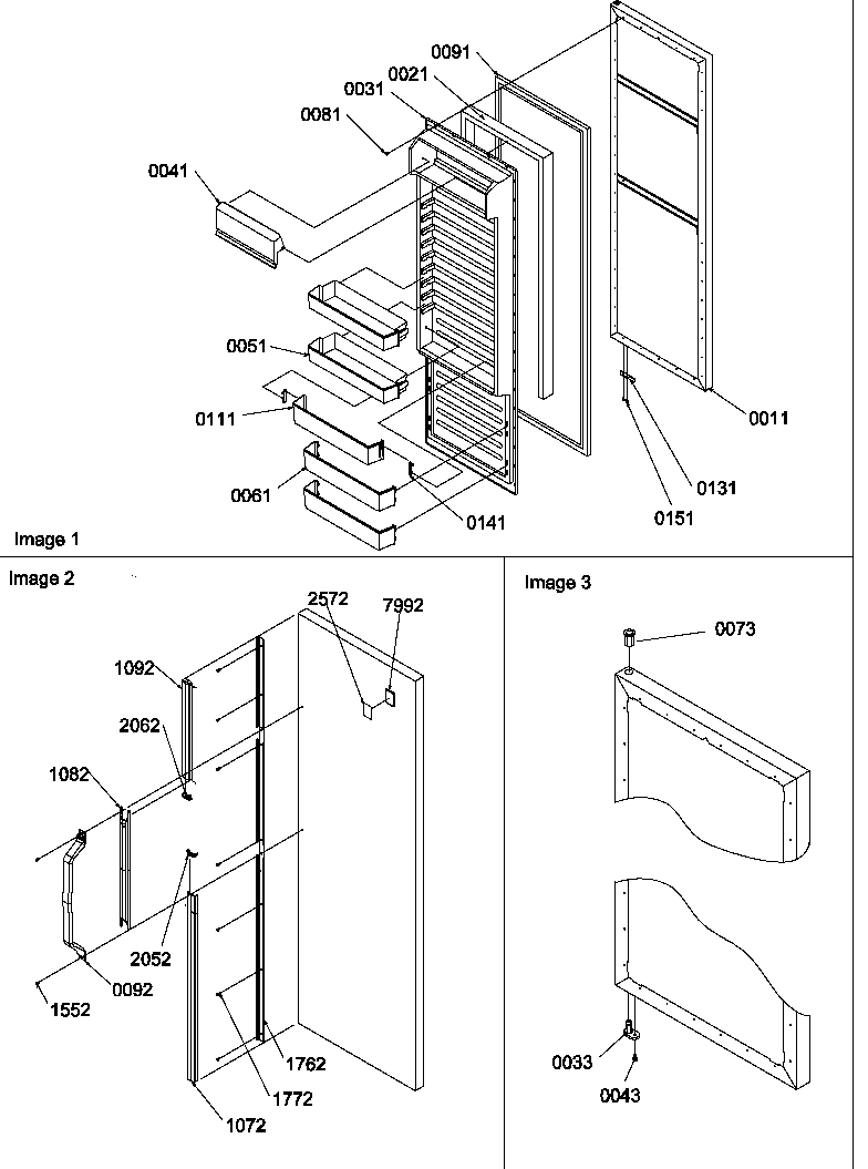 Amana SG521SBL-P1197002WL refrigerator door diagram