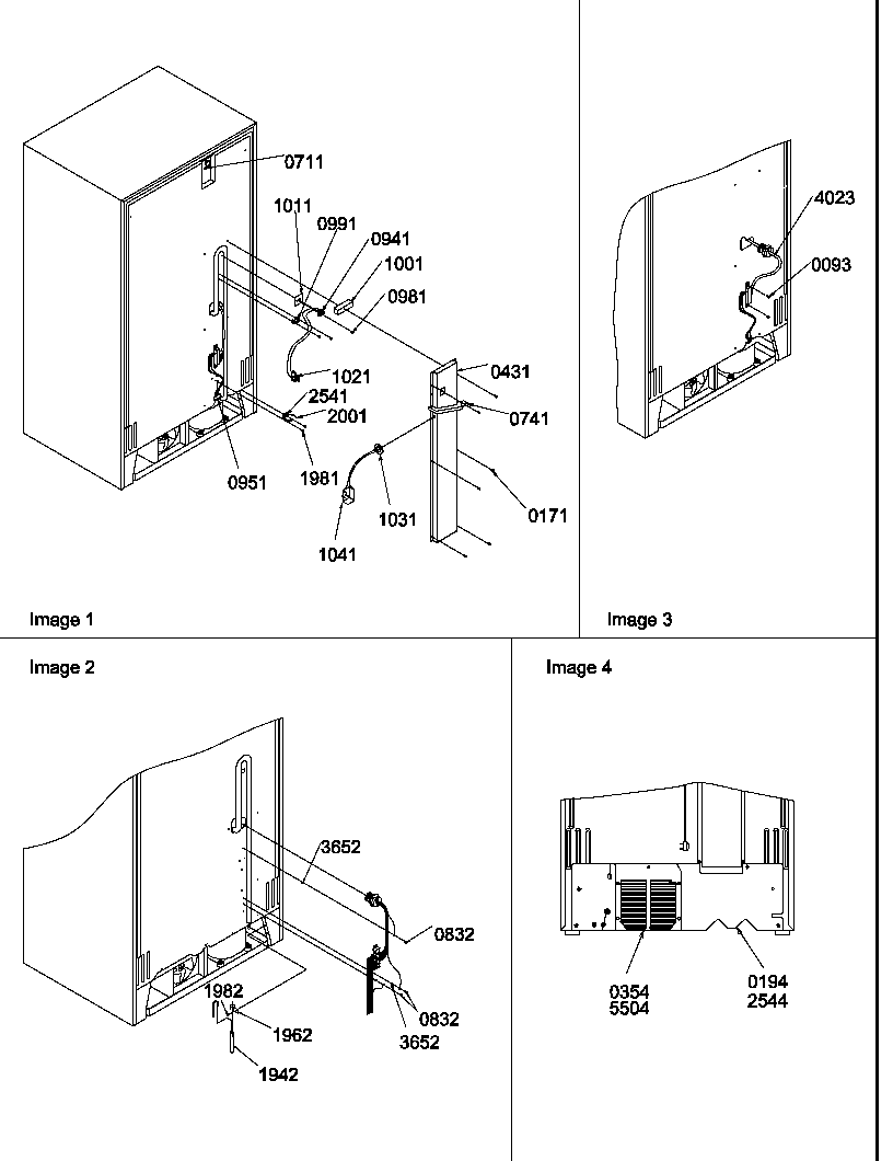 Amana SG521SBL-P1197002WL cabinet back diagram