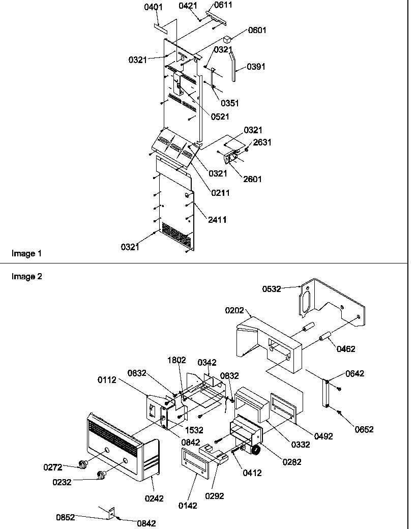 Amana SG521SBL-P1197002WL control assy diagram
