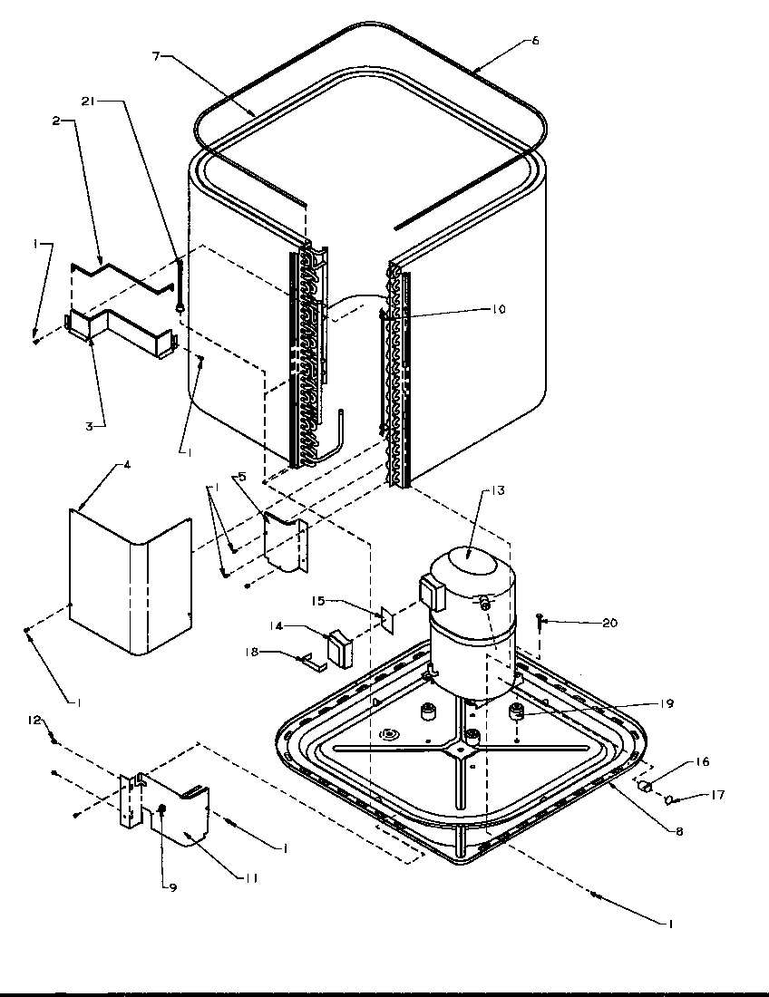 Amana RHA42A2A/P1180206C cabinet assy diagram