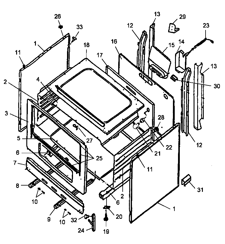 Caloric RLS271UL/P1143186NL cabinet diagram