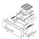 Caloric RLS271UL/P1143186NL broiler drawer diagram