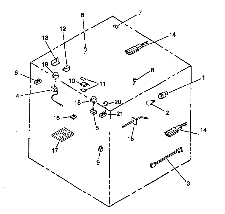 Caloric RST382U-P1141220NK electric components diagram