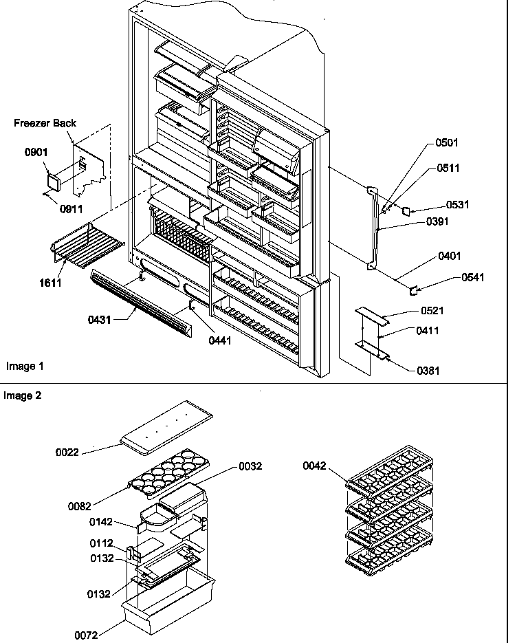 Amana BR22S6L-P1196706WL door handles & accessories diagram