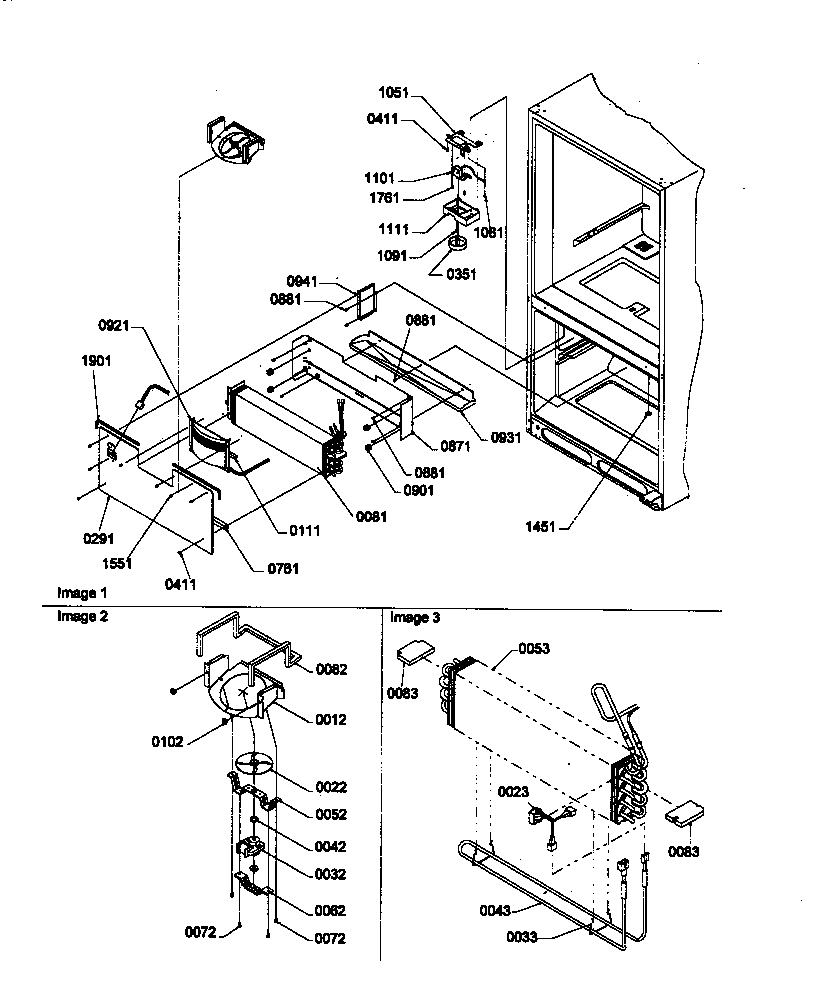 Amana BR22S6L-P1196706WL evaporator & freezer control assembly diagram