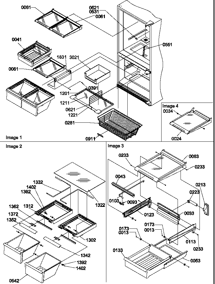Amana BR22S6L-P1196706WL shelving assemblies diagram