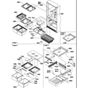 Amana BR22S6W-P1196706WW shelving assemblies diagram