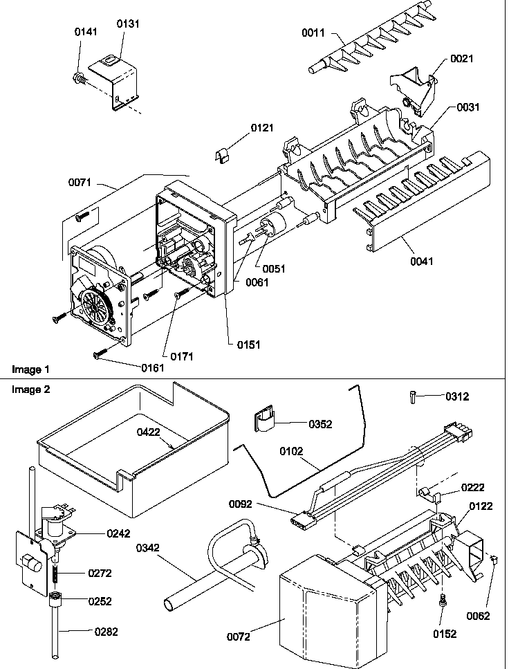 Amana BR22S6L-P1196706WL ice maker assembly & parts diagram