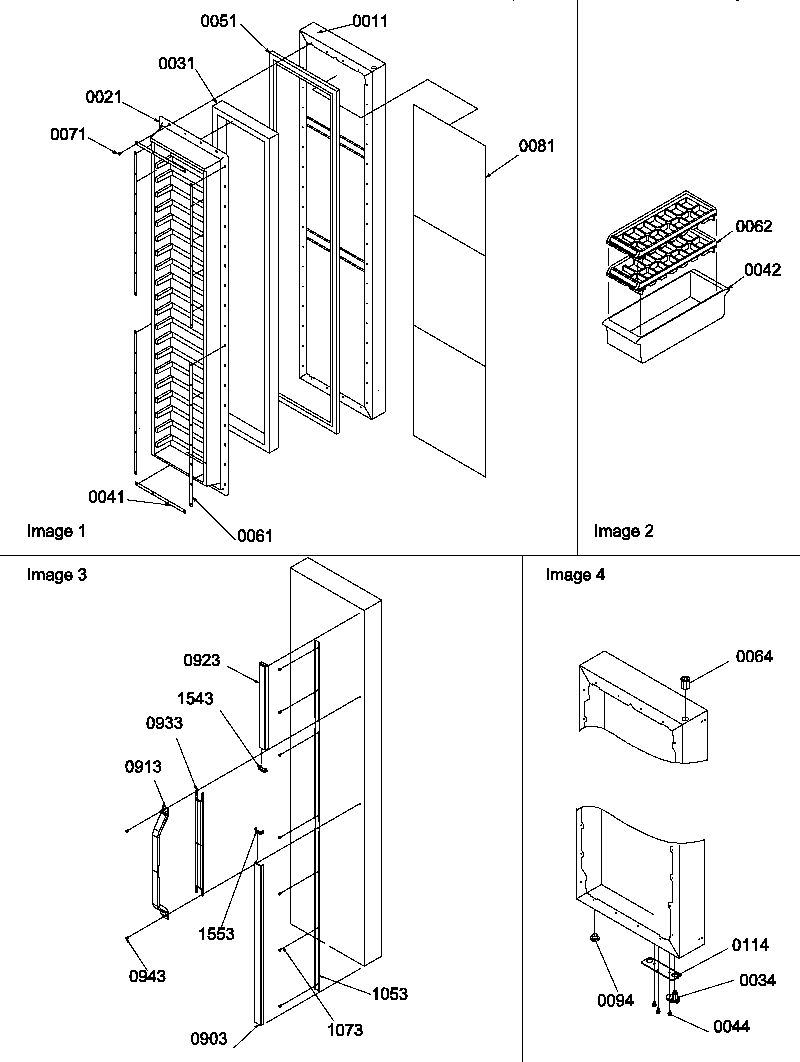 Amana SS21SL-P1193802WL freezer door and accessories diagram