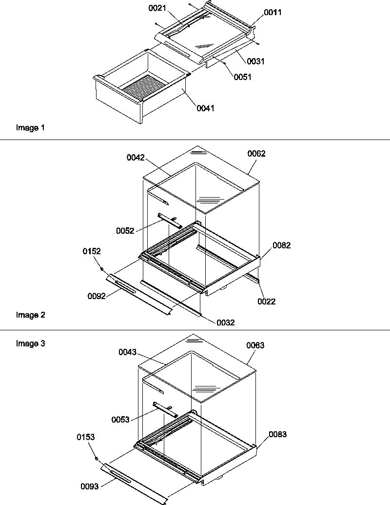 Amana SS21SL-P1193802WL deli and crisper assemblies diagram