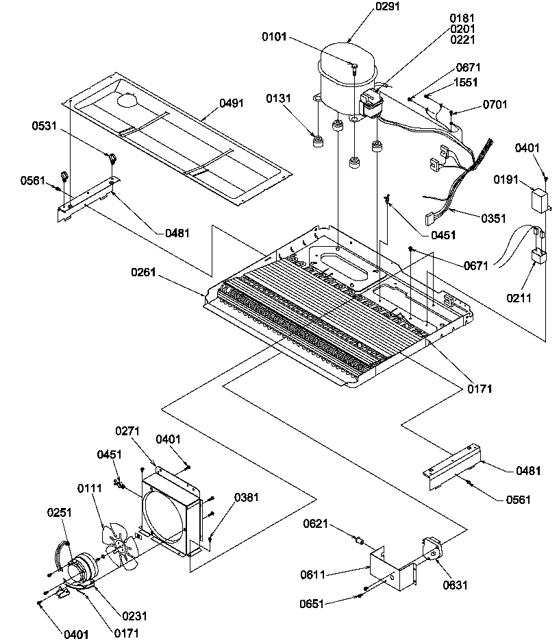 Amana SS21SL-P1193802WL machine compartment diagram
