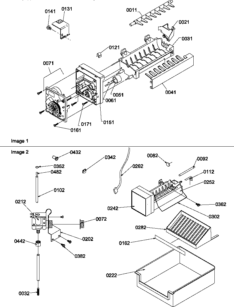 Amana SS21SL-P1193802WL ice maker parts and add on ice maker kit diagram
