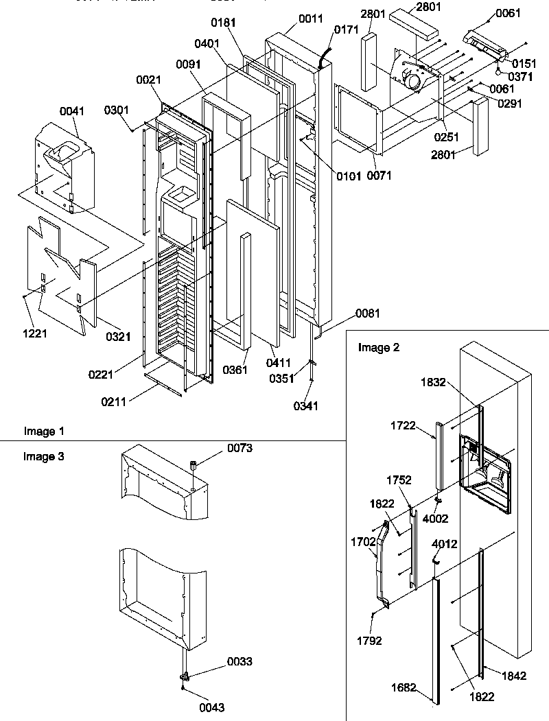 Amana SPD25TW-P1303505WW freezer door diagram