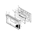 Caloric RLN385UW/P1143501NW oven door assembly diagram