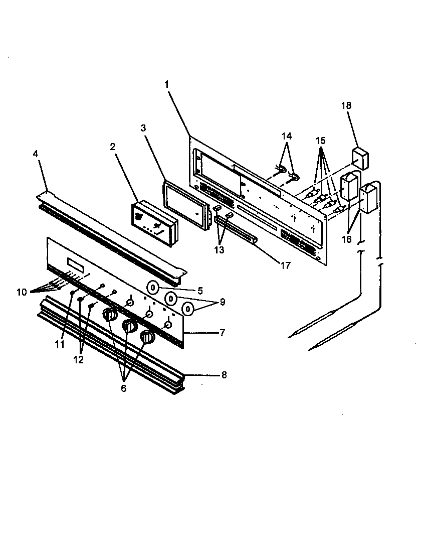Amana AO27DGK-P1132519NK control panel diagram