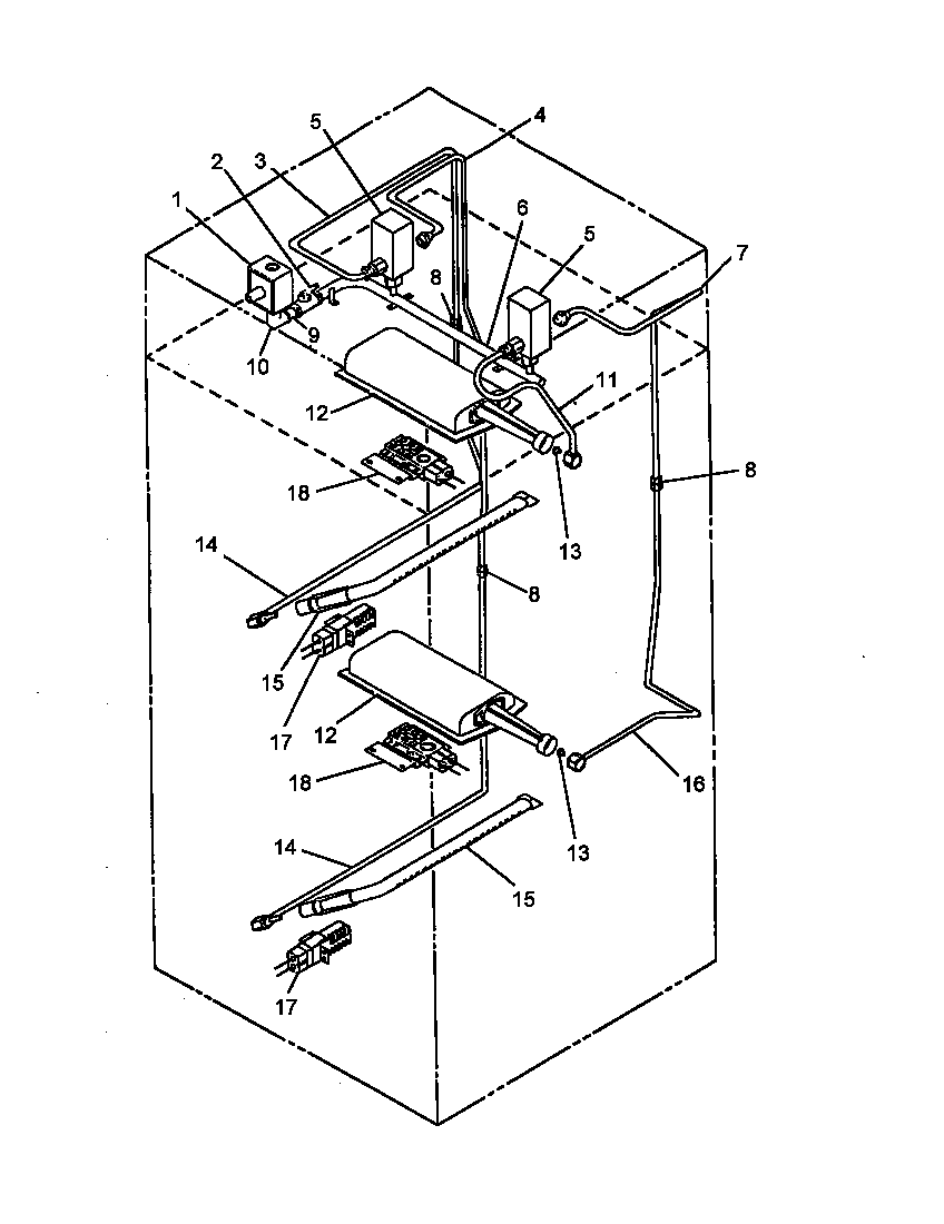 Amana AO27DGK-P1132519NK gas components diagram