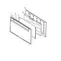 Caloric RLN345UL/P1143176NL oven door assembly diagram