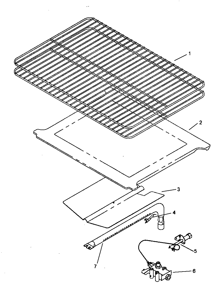 Caloric RLN362UL/P1143178NL oven components diagram