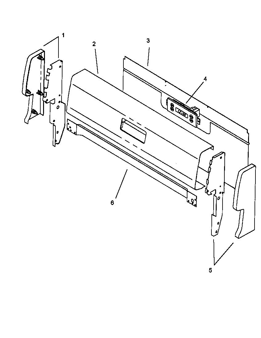 Caloric RLN362UL/P1143178NL backguard diagram