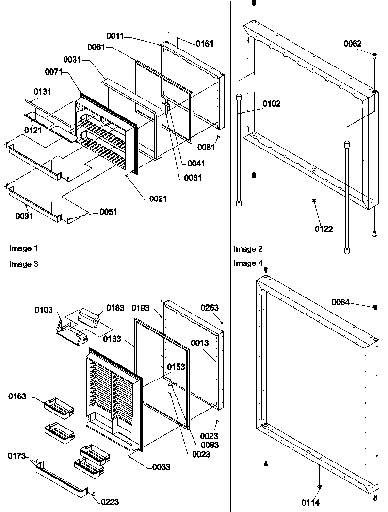 Amana BX22S5L-P1196704WL door assemblies diagram