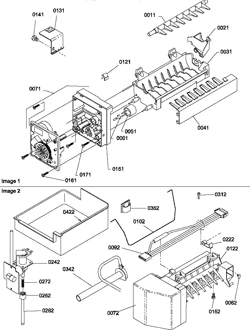 Amana BX22S5L-P1196704WL ice maker assembly & parts diagram