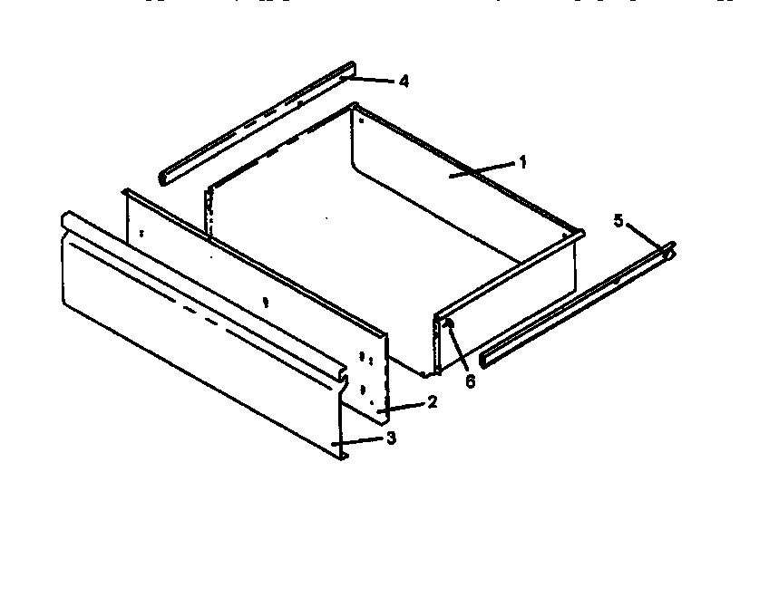 Caloric RSF3200L-P1141255N storage drawer assembly diagram
