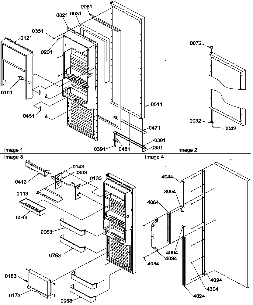 Amana SRD20TPE-P1190811WE refrigerator door diagram