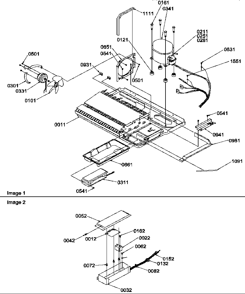 Amana SRD20TPE-P1190811WE machine compartment diagram