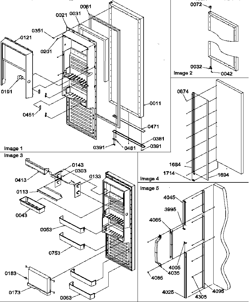 Amana SRD22TPE-P1190307WE refrigerator door diagram