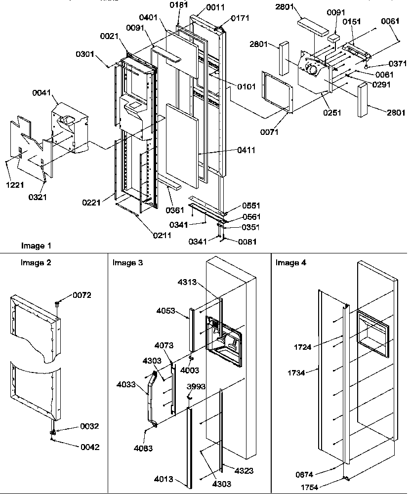 Amana SRD22TPE-P1190307WE freezer door diagram