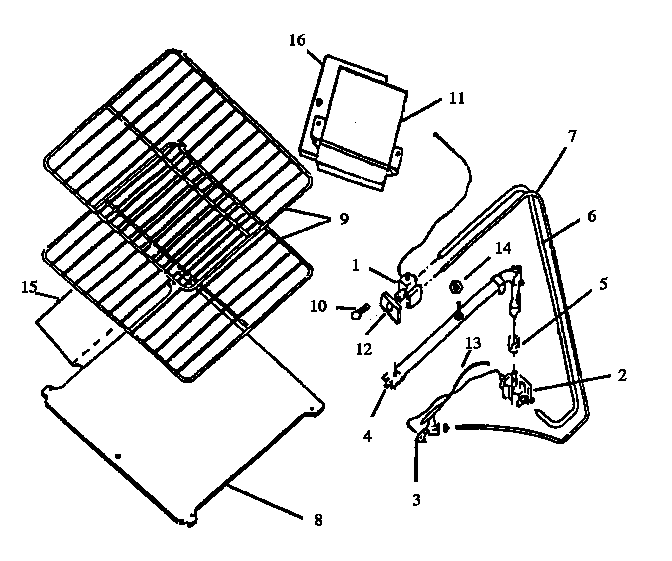 Caloric RLS669UL/P1142168NL oven components diagram