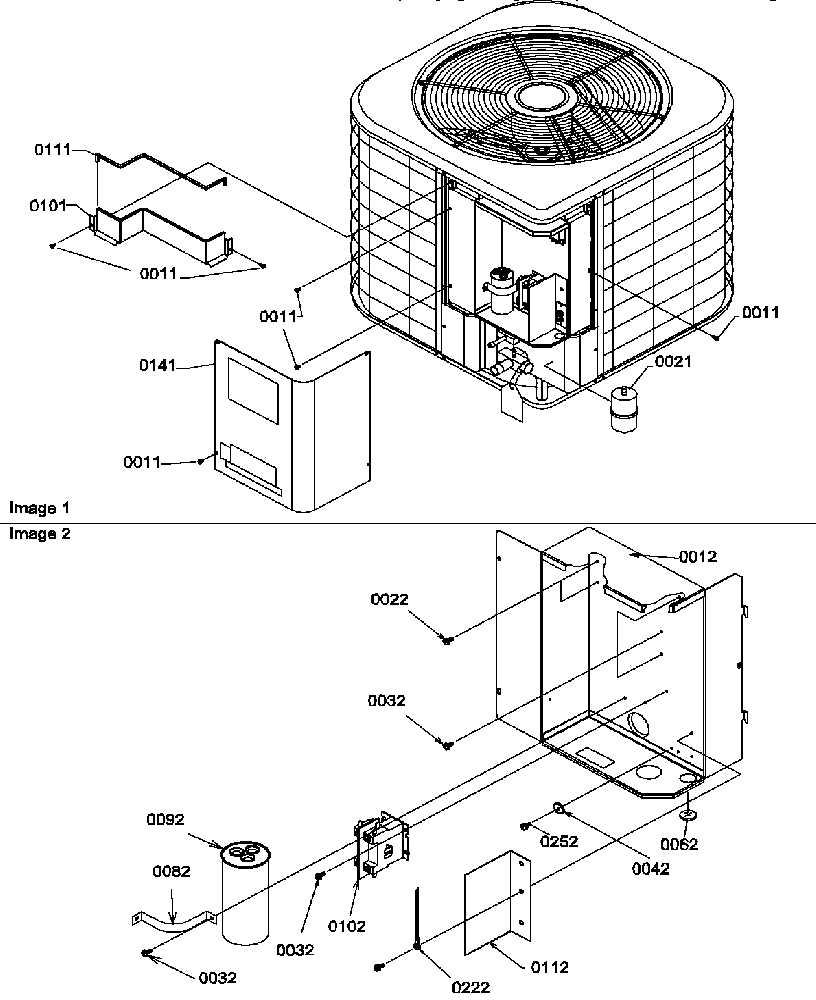 Amana RCB60A3B/P1205312C unit & control box assembly diagram