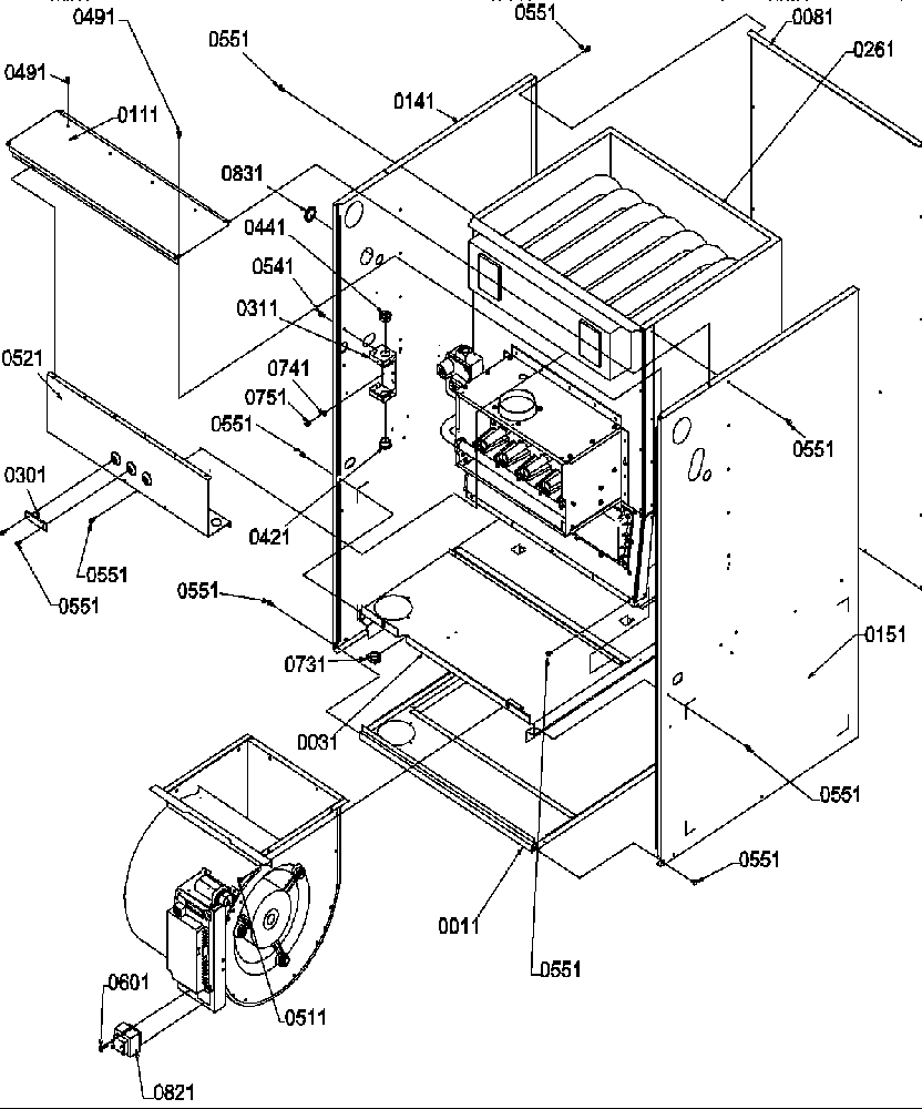 Amana GCD090X40B/P1212804F outer cabinet diagram